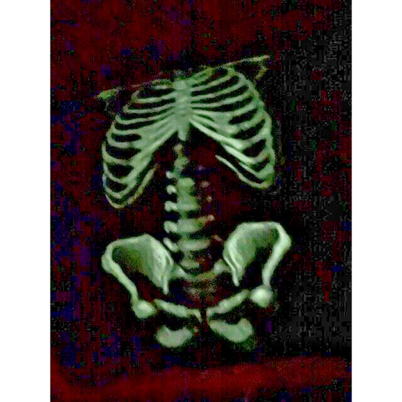 Halloween Skeleton Shirt - Glows in The Dark Tee Size Large - Picture 7 of 8